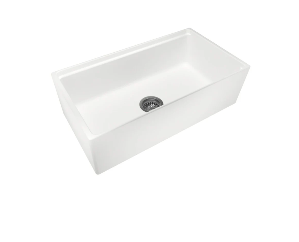 838 SINGLE BOWL FIRECLAY FARMHOUSE SINK GLOSS WHITE