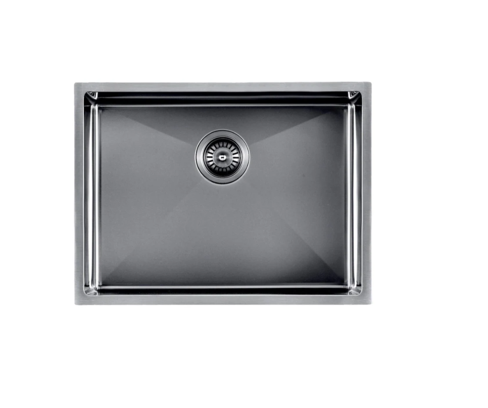 GUNMETAL STAINLESS 600x300 EXTRA DEEP SINGLE BOWL SINK