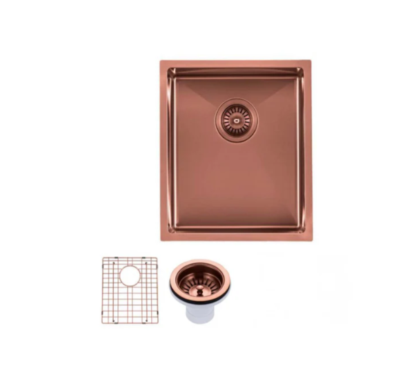 ROSE GOLD STAINLESS STEEL 390 SINGLE BOWL SINK