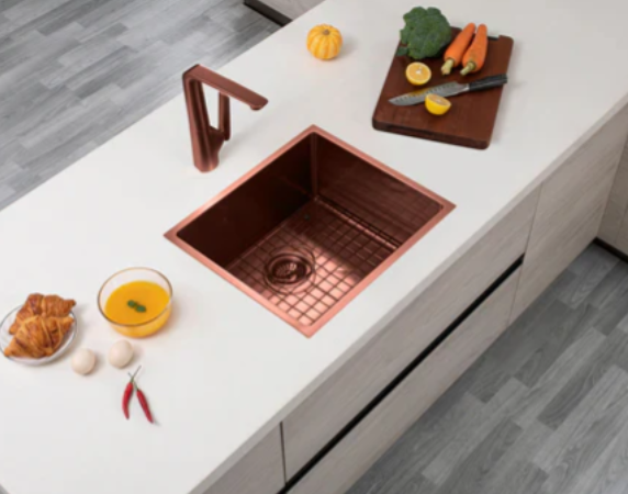 ROSE GOLD STAINLESS 600x300 EXTRA DEEP SINGLE BOWL SINK