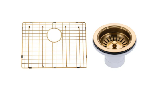 GOLD STAINLESS 960 SINGLE BOWL & DRAINER SINK