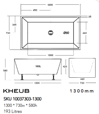 KHEUB MATTHEO 1300 GLOSS WHITE