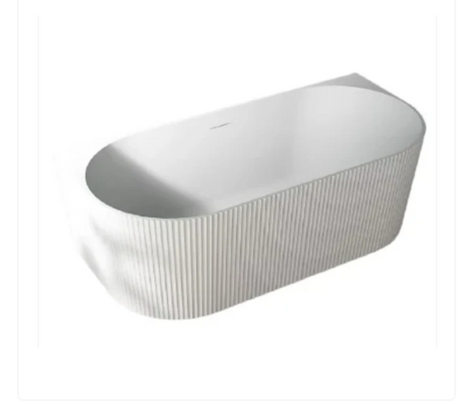KHEUB WHITE 1700 STRAIGHT FLUTED BACK TO WALL