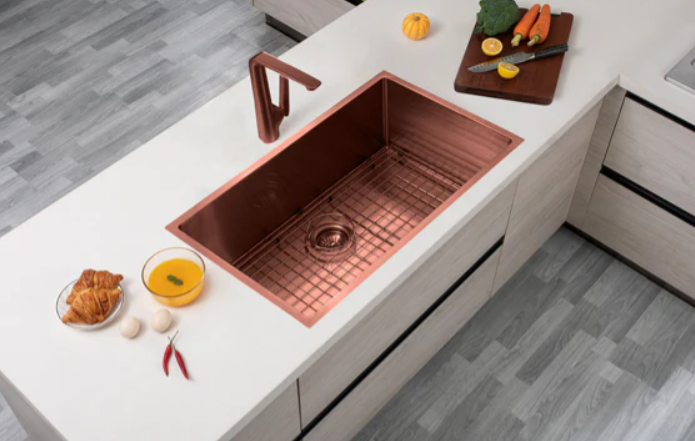 ROSE GOLD STAINLESS 760 SINGLE BOWL SINK