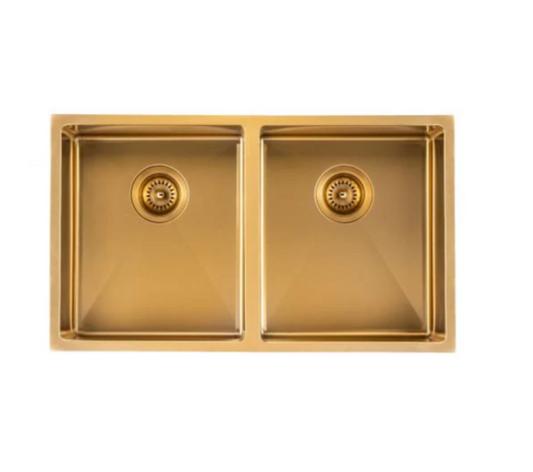 GOLD STAINLESS 820 DOUBLE BOWL SINK