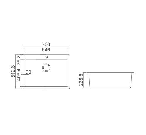 STAINLESS 706 SINGLE BOWL SINK