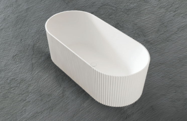 V GROOVE OVAL 1500 MATTE WHITE