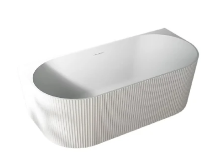 KHEUB WHITE 1700 STRAIGHT FLUTED BACK TO WALL
