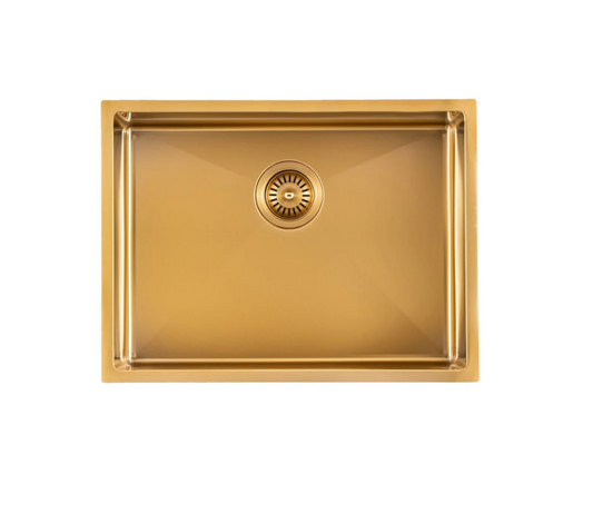 GOLD STAINLESS 600x300 EXTRA DEEP SINGLE BOWL SINK