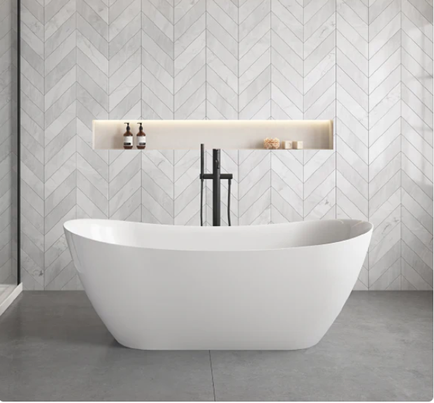 KHEUB SLUKA 1700 OVAL CURVE GLOSS WHITE NO OVERFLOW