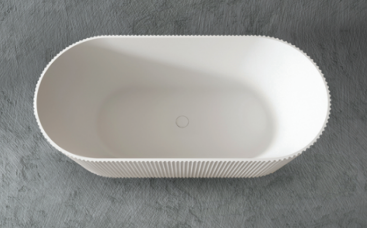 V GROOVE OVAL 1500 MATTE WHITE
