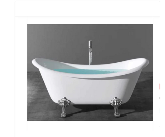 EGOLLE VICTORIA 1770 CHROME FEET LUCITE GLOSS WHITE