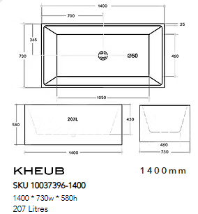 KHEUB MATTHEO 1400 GLOSS WHITE