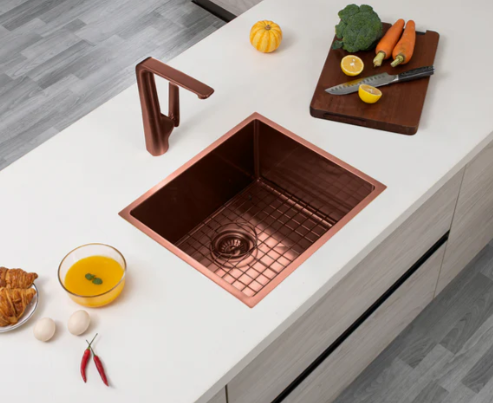 ROSE GOLD STAINLESS 510 SINGLE BOWL SINK