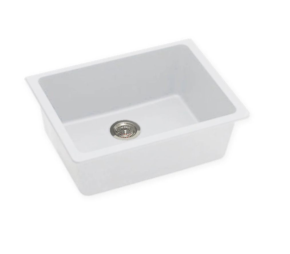 GRANITE 635 SINGLE BOWL SINK MATTE WHITE