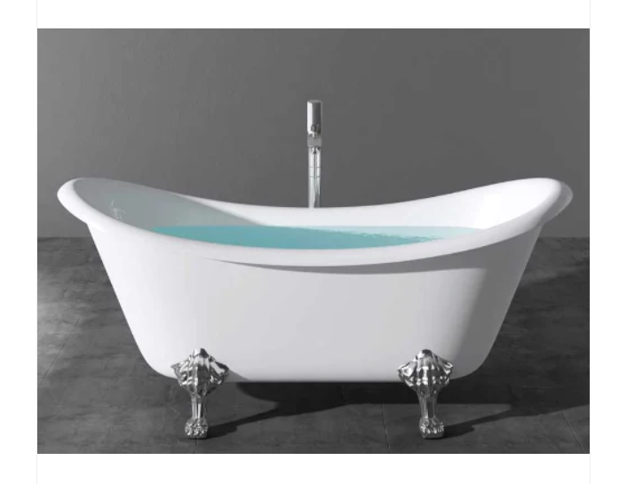 EGOLLE VICTORIA 1770 CHROME FEET LUCITE GLOSS WHITE