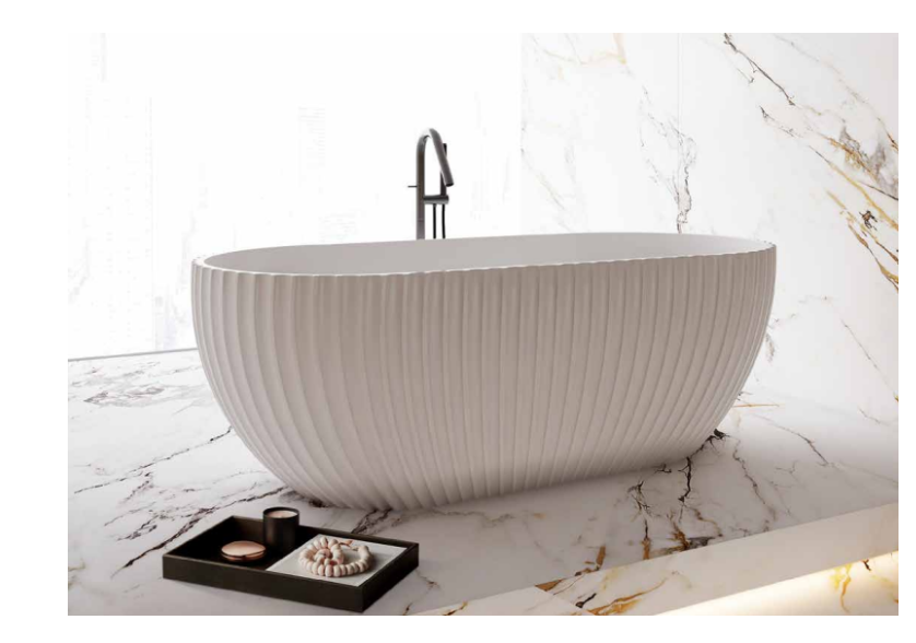KHEUB CLARENCE 1500 MATTE WHITE FREESTANDING