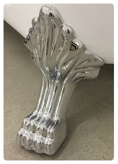 EGOLLE VICTORIA 1770 CHROME FEET LUCITE GLOSS WHITE