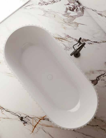 KHEUB CLARENCE 1500 MATTE WHITE FREESTANDING