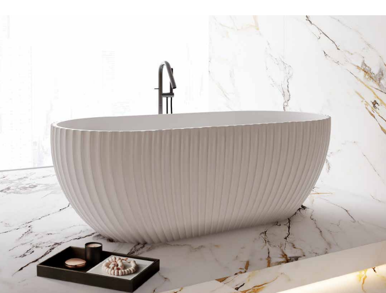 KHEUB CLARENCE 1500 MATTE WHITE FREESTANDING