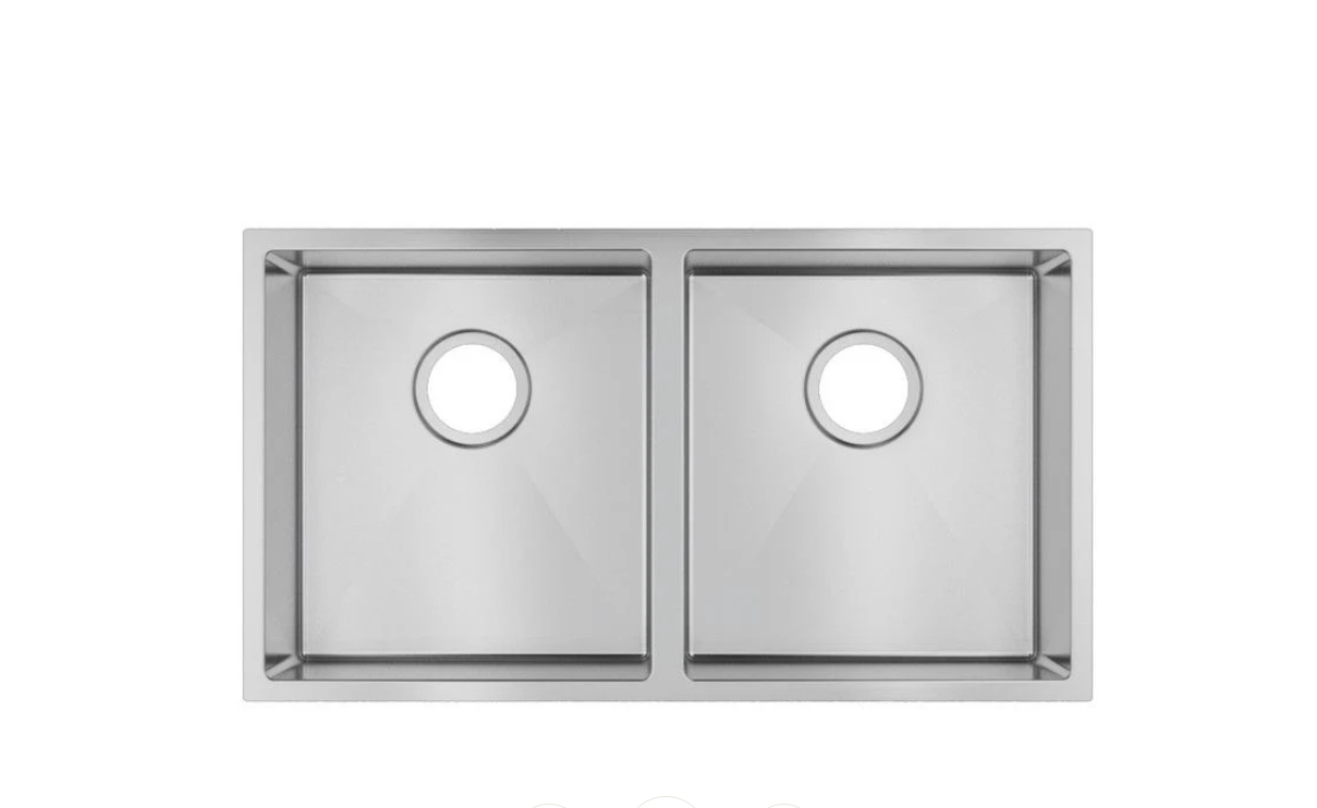 BRUSHED STAINLESS 820 DOUBLE BOWL SINK