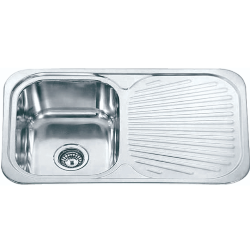 STAINLESS 765 SINGLE BOWL & DRAINER SINK