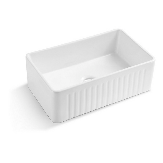 765 SINGLE BOWL FIRECLAY FARMHOUSE SINK GLOSS WHITE