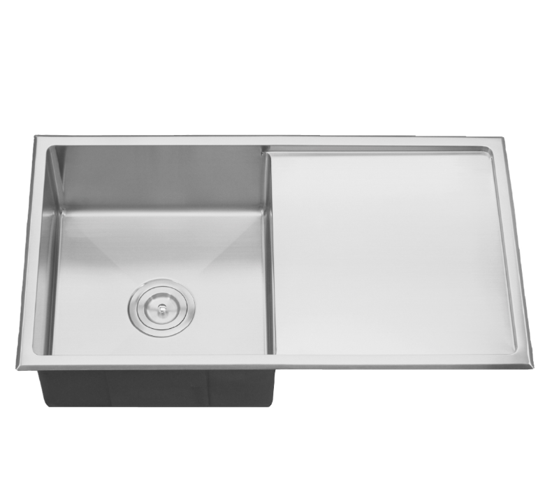 STAINLESS 750 SINGLE BOWL & DRAINER SINK
