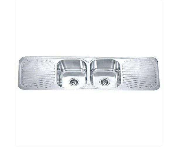 Double Bowl Sink and Drainer 1500x480x180mm