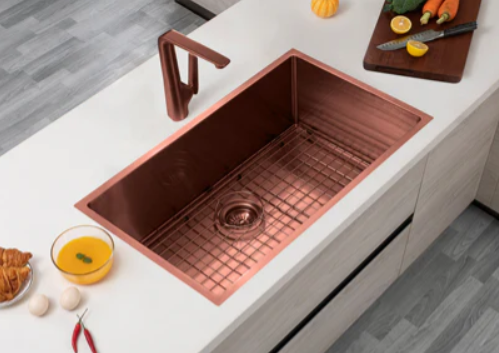 ROSE GOLD STAINLESS 760 SINGLE BOWL SINK