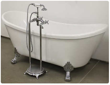 EGOLLE VICTORIA 1770 CHROME FEET LUCITE GLOSS WHITE
