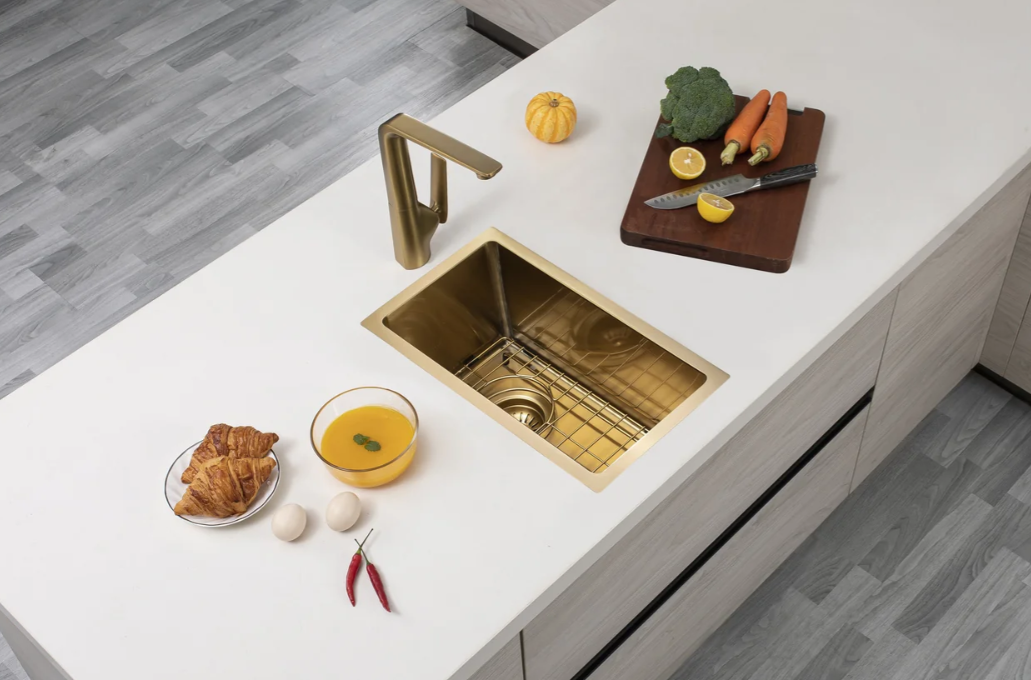 GOLD STAINLESS STEEL 250 SINGLE BOWL SINK