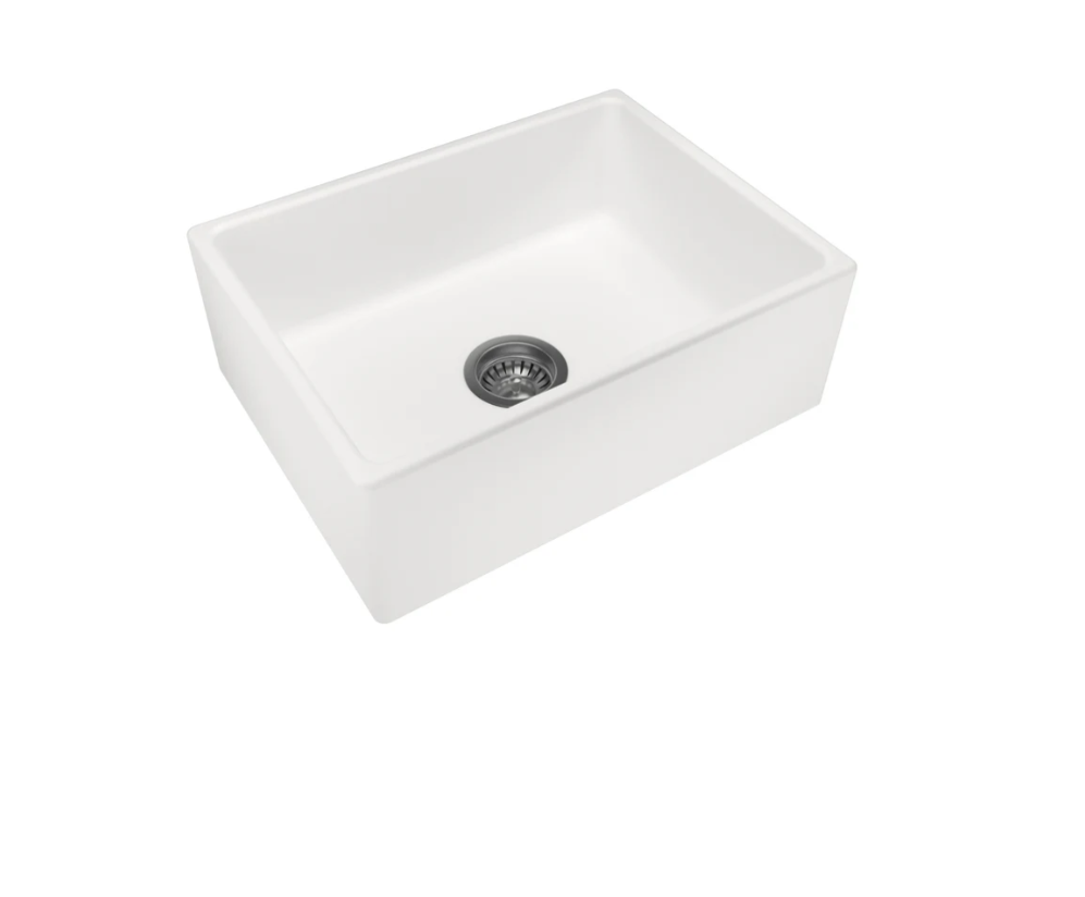 610 SINGLE BOWL FIRECLAY FARMHOUSE SINK GLOSS WHITE