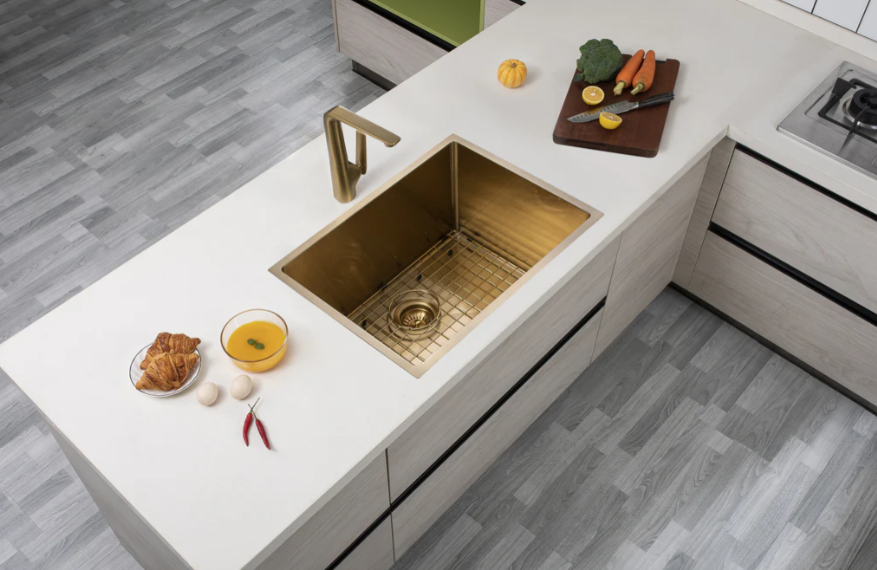 GOLD STAINLESS 600 SINGLE BOWL SINK