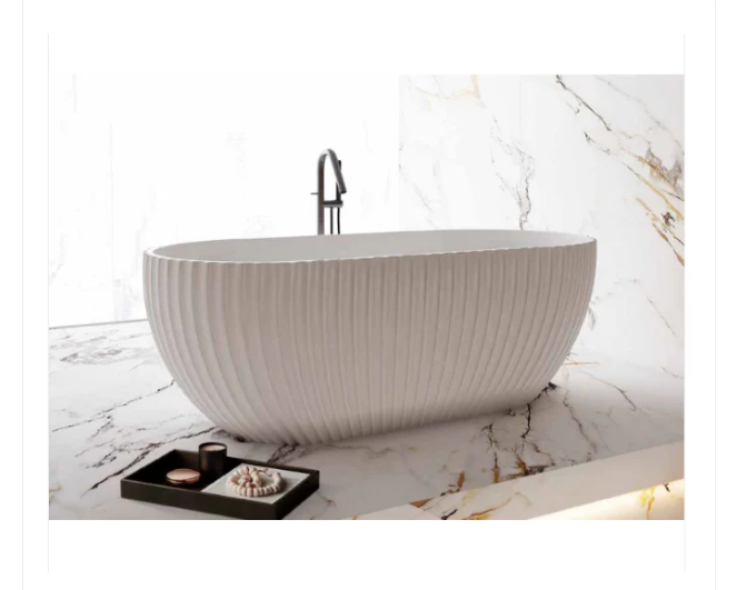 KHEUB CLARENCE 1500 MATTE WHITE FREESTANDING
