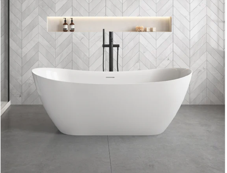 KHEUB SLUKA 1500 OVAL CURVE GLOSS WHITE WITH OVERFLOW