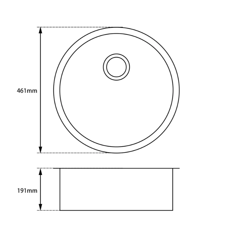 GRANITE 460 ROUND BOWL MATTE BLACK