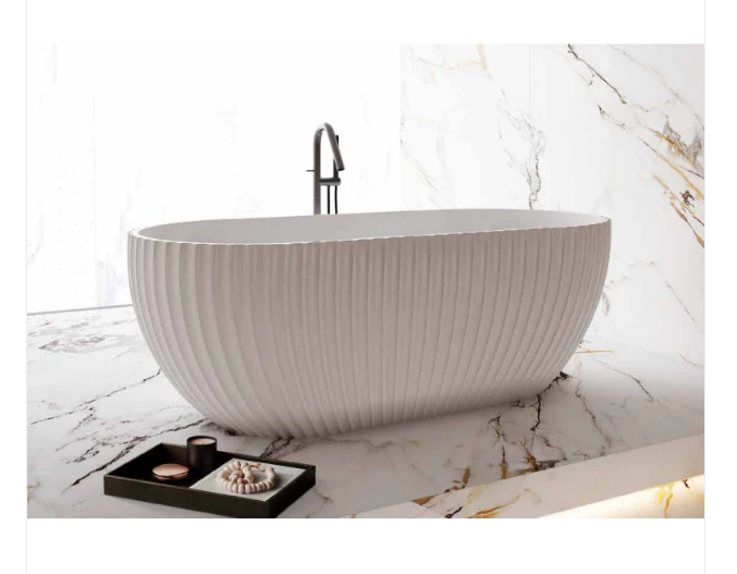 KHEUB CLARENCE 1700 MATTE WHITE FREESTANDING