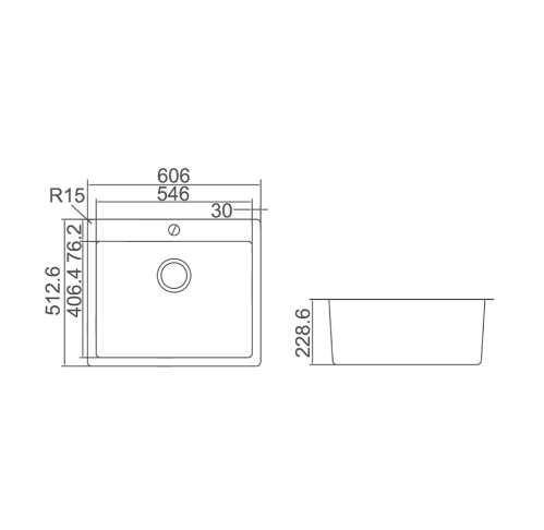 STAINLESS 606 SINGLE BOWL SINK