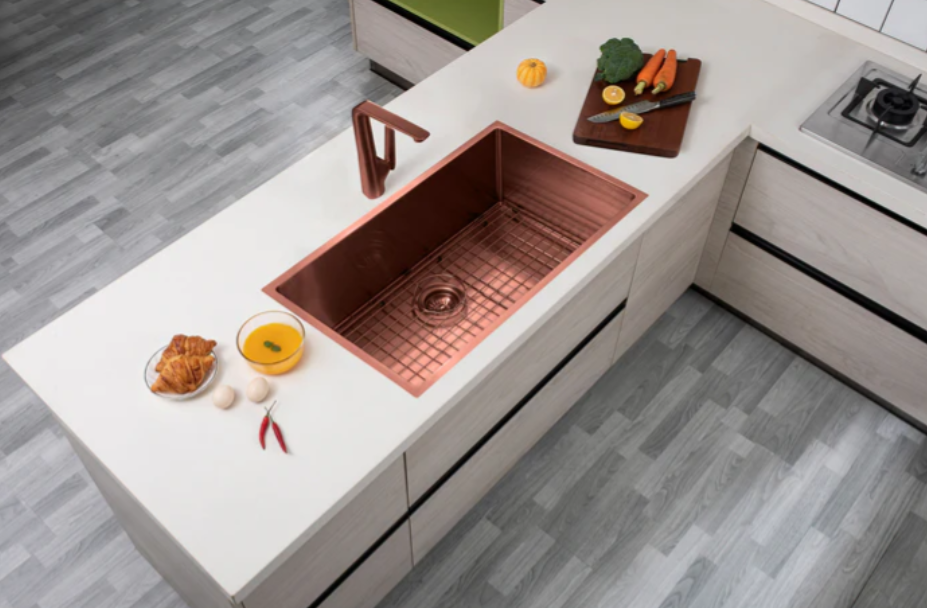 ROSE GOLD STAINLESS 760 SINGLE BOWL SINK