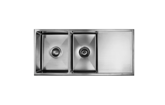 STAINLESS 980 DOUBLE BOWL & DRAINER SINK