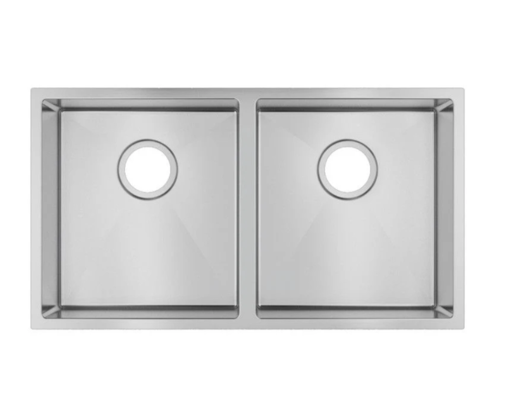 BRUSHED STAINLESS 820 DOUBLE BOWL SINK