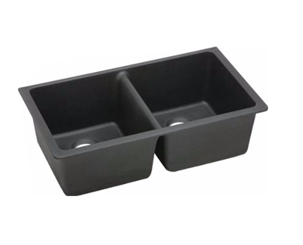 GRANITE 840 DOUBLE BOWL SINK BLACK MATTE