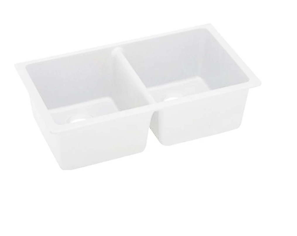 GRANITE 840 DOUBLE BOWL SINK MATTE WHITE