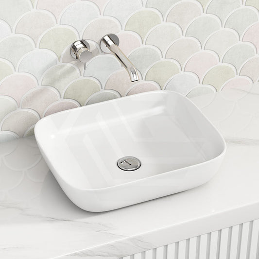 Basin 360 Semi Insert Rounded Rectangle 465 With Overflow