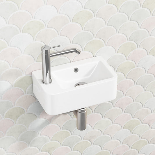 Krohli Wall Hung Rectangle Compact With Tap Provision
